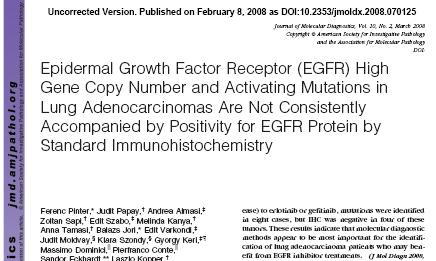 RESPONSE TO EGFR INIBITORS IS INDEPENDENT FROM EGFR IHC Tissue- Clinical Gen. Smoker Sample Age EGFR TK Case TKI mutation Response Rtr 1 ADC 58 Fem.