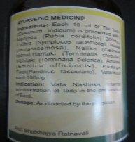 product in sensitive person. The law also specifics that it belong to ayurveda or unani medicine. Labelling should mention the net contain of each ingredient and total quantity or volume of product.
