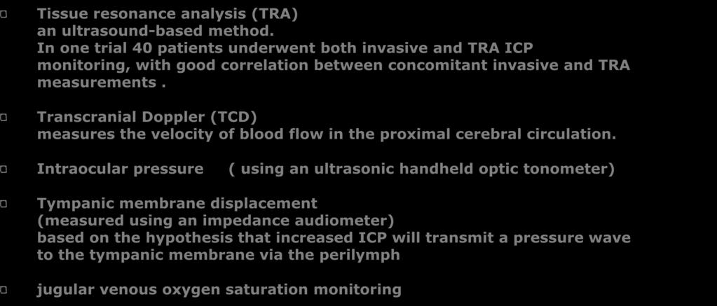 In progress.. Tissue resonance analysis (TRA) an ultrasound-based method.