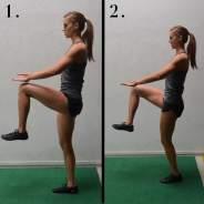 High Knees Start standing with shoulder width apart.