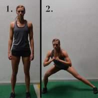 Push back to the start position and switch legs. Reverse Alternating Lunges + Kickback Stand with your feet shoulder-width apart Step backward with one leg, taking a slightly larger than normal step.