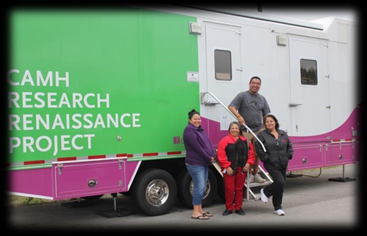 trauma and stress CAMH mobile research lab Community based research All research initiatives involve working closely with community representatives at