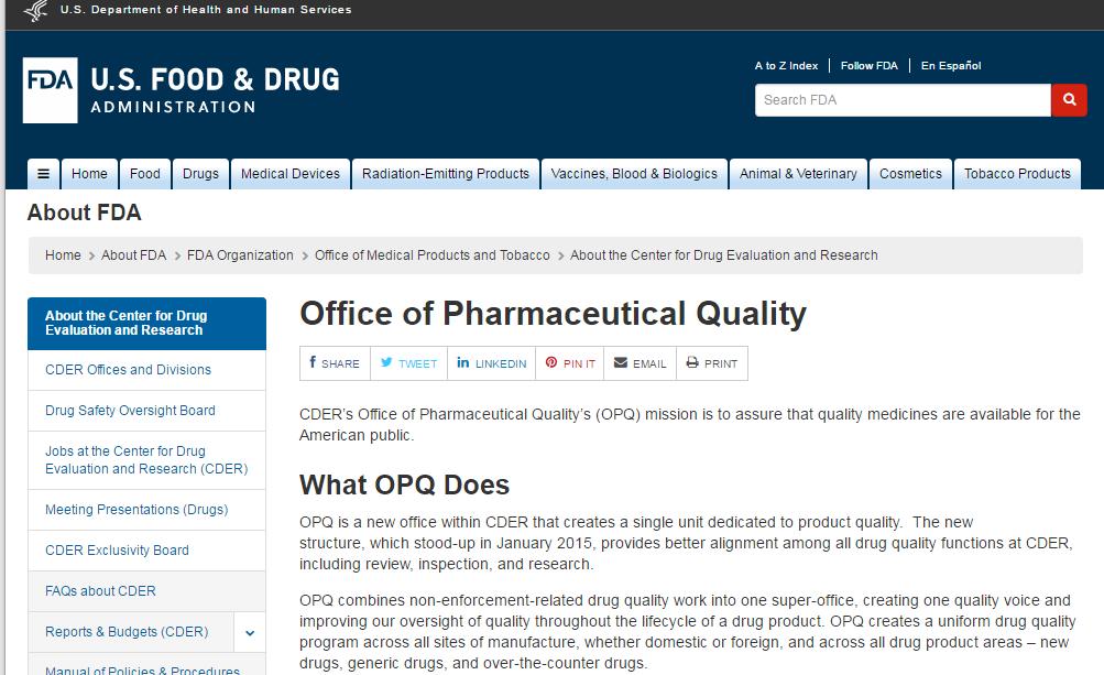 Quality metrics goals Modernize drug quality oversight Risk based inspection scheduling Predict drug