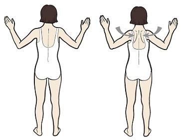 when your surg eon tells you it s safe. The W exercise can be done standing, sitting, or lying on your back. Doing this exercise with your back ag ainst a wall may help you position yourself properly.