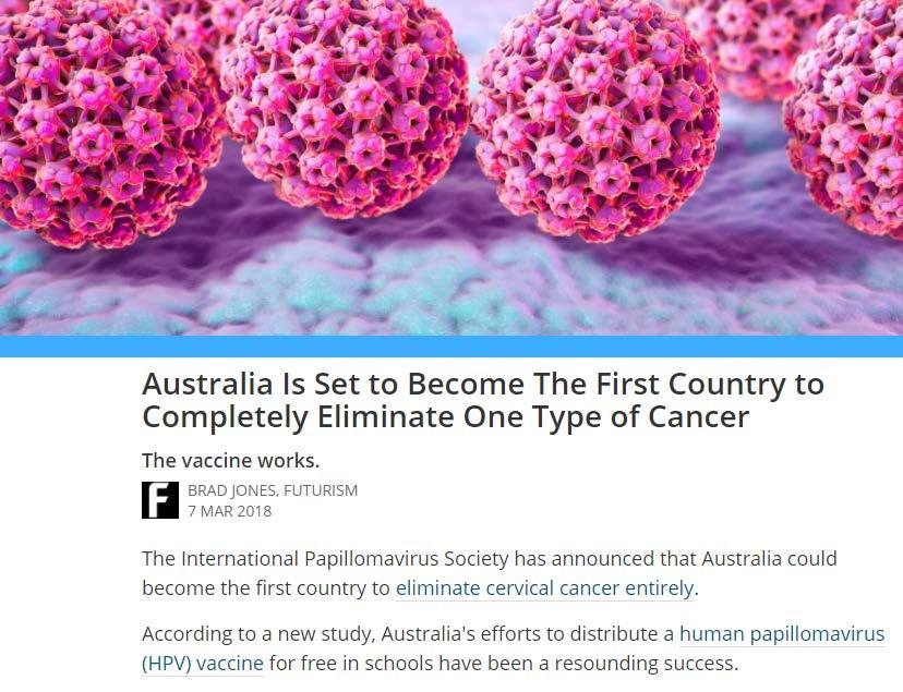 Science Alert Australia (2016) HPV Vaccination