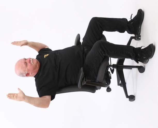 Chest Sit or stand tall With shoulders and elbows at 90 degrees, bring