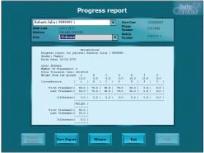 Progress reports are available throughout the process and indicate a change in