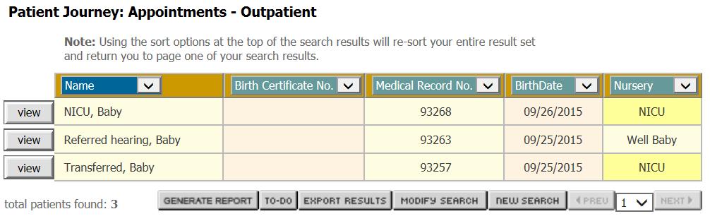 ADDING PRIMARY CARE PROVIDER INFORMATION Clicking on the Out Patient Screening button in the Patient Journey tab will generate a list of all patients who have been discharged from your hospital and