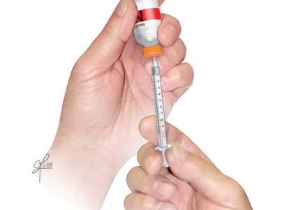 you. 9 Check that the dose is correct, then pull the needle out of the bottle.