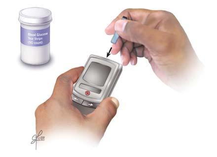 2. Place a new lancet into the lancing device using instructions in