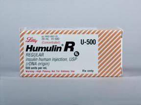 strong as regular insulin Used for treatment of patients with high