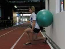 Swiss ball single leg wall squats Keep weight through