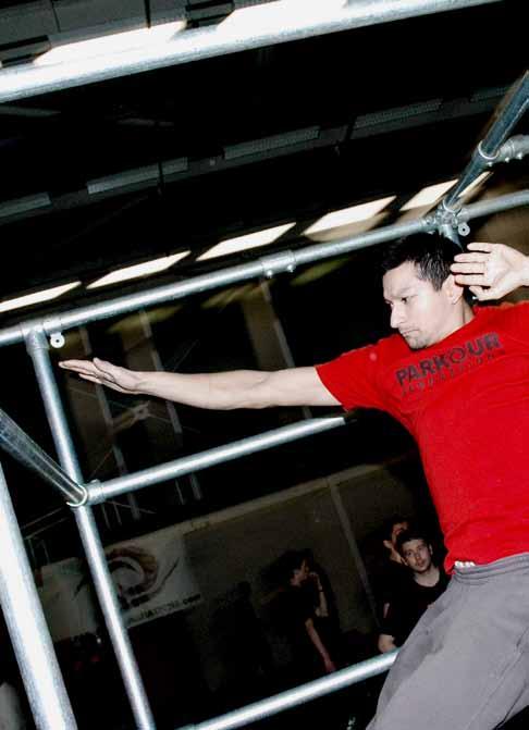 devised by parkour practitioners moving through their urban or