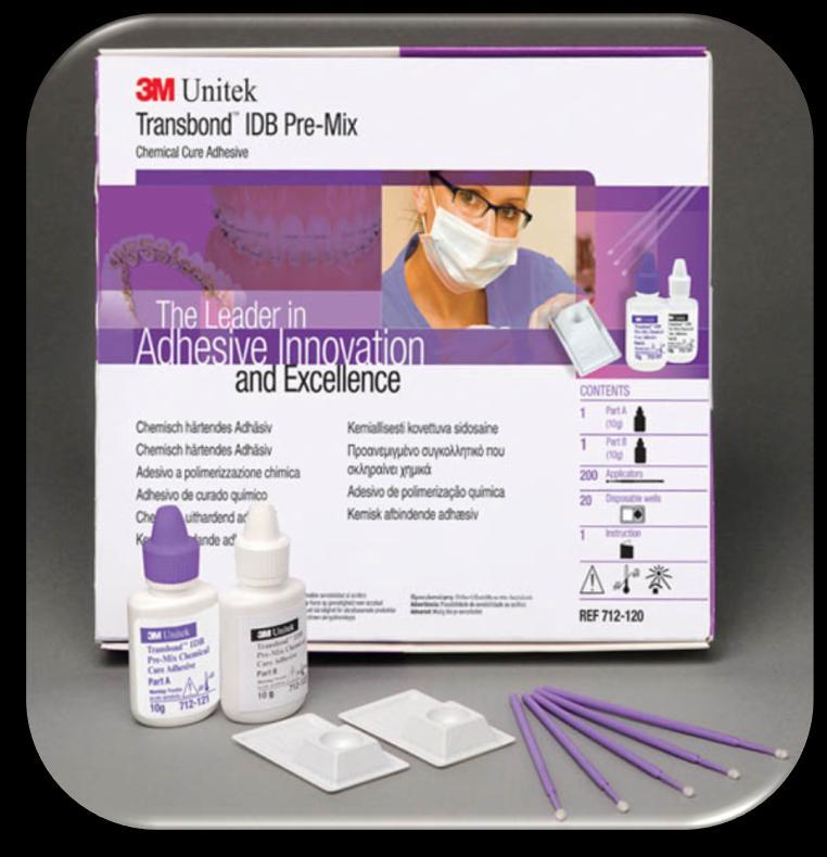 Recap Transbond IDB Pre-Mix Chemical Cure Indirect Bonding Adhesive from 3M Unitek ensures reliability and confidence in delivery as well as performance while allowing the freedom of choice in labial