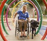 Service Animals Photo: Female wheelchair user