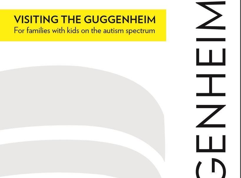 Sign: VISITING THE GUGGENHEIM For families with kids on