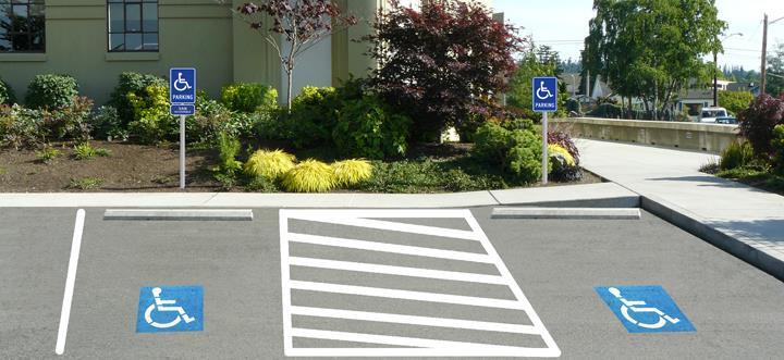 Accessible parking Image: two