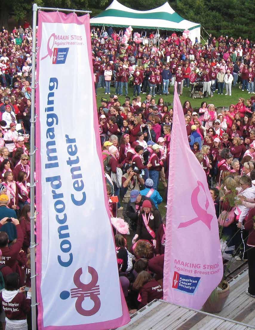 banner provided by the Society Logo featured on Start Line Banner Logo prominently displayed on home page of Making Strides website with 72,524 page views (Jan. 1 - Dec.