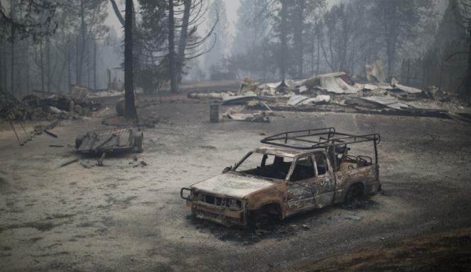 some of the extensive damage caused by the California wildfires.