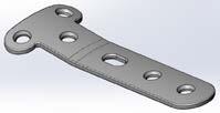 5mm T Compression Plate, 2 hole head, right angle 84mm-148mm 4