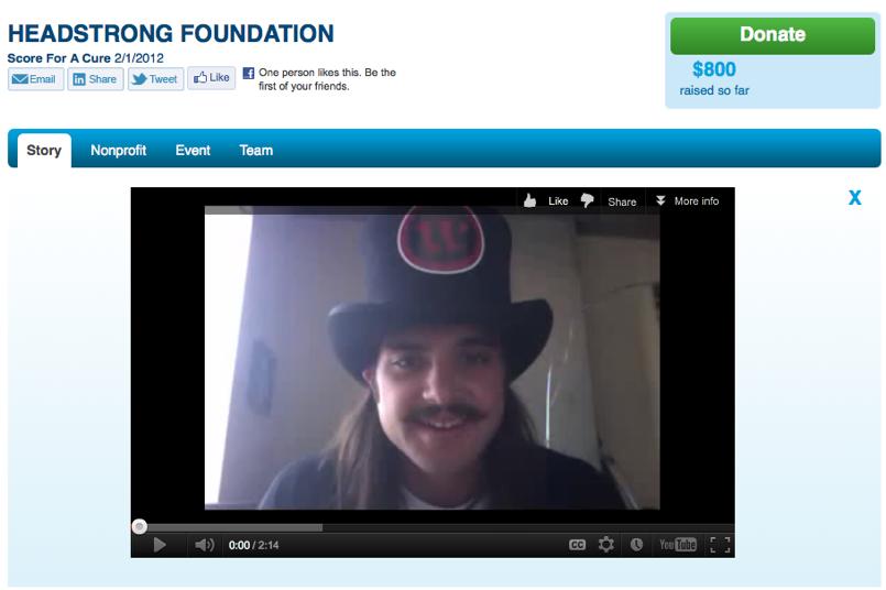 Chapter 3: Video Upload your video online and share it Back in November, The HeadStrong Foundation had a very successful campaign for Movember.