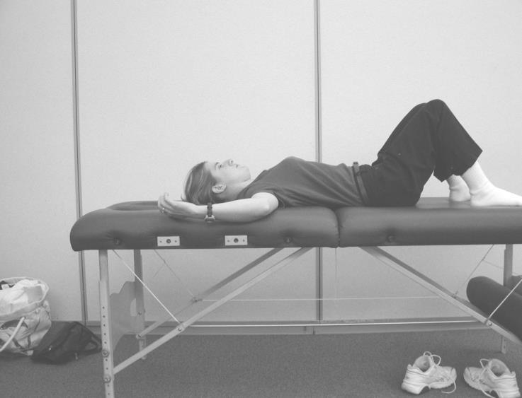 Medial Rotators of the Gleno/humeral joint Client position: Supine, close to edge of table. Test Protocol: Have client bring arm into abduction with elbow in flexion.