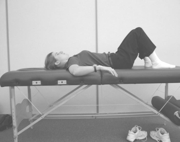Lateral Rotators of the Gleno/humeral joint Client position: Supine, close to edge of table.