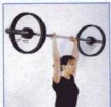 Similar position to the end of a power clean.