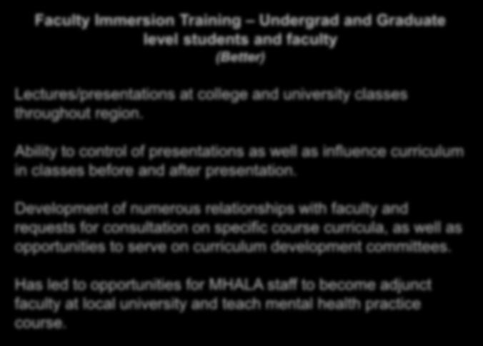 Faculty Immersion Training