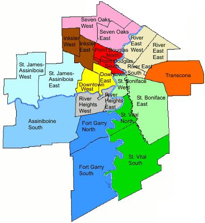 Rates of Dental Surgery Per 1 Children Figure 18 illustrates the community areas and neighbourhood clusters of Winnipeg. Figure 18: Map of Winnipeg community areas and neighbourhood clusters.