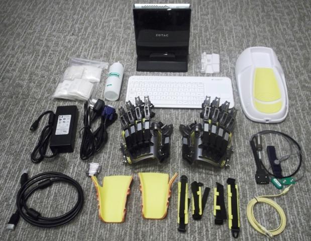 System Package 1. Hand Brace 2. Internal Platform 3. Platform Pad 4. Portable Workstation 5. Forearm Support 6. Forearm Support Insert 7. Wireless Touch Keyboard 8. Connecting Cable 9.
