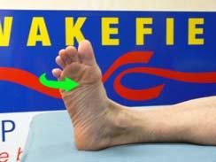 Plantar flexion 1)Push your foot forward away from you (while keeping knees straight) by moving your ankle.