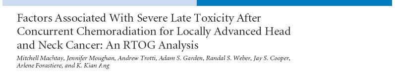 Long-term Toxicity of Radiation
