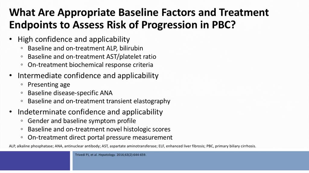 Assessing Response to Ursodeoxycholic Acid Dr. Kowdley: PBC is a heterogeneous disease and the risk of progression differs among different patients.