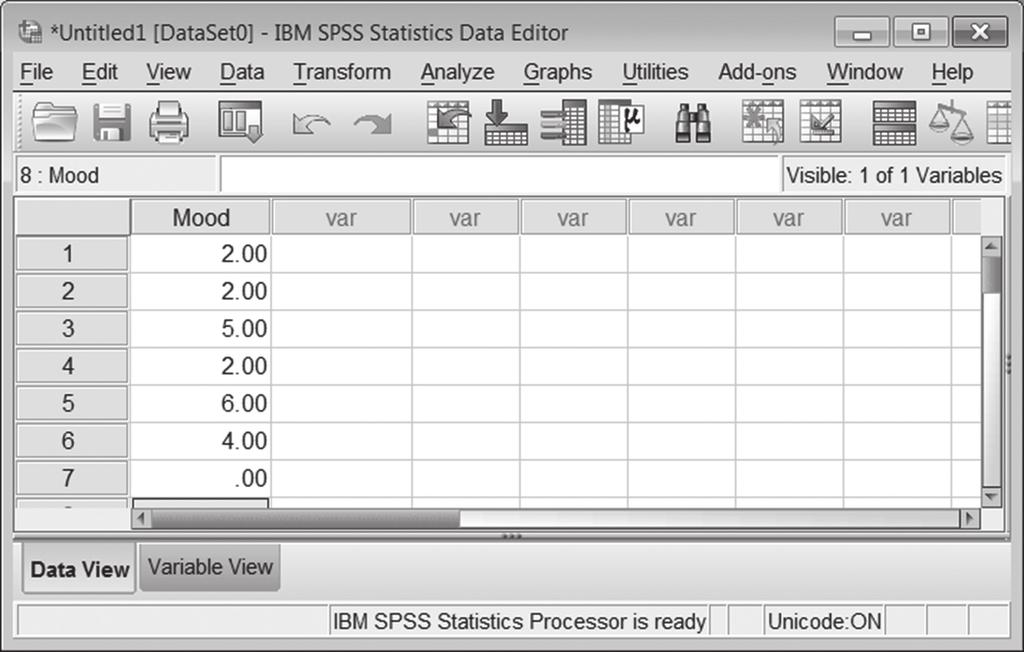 Chapter 3 Variability 75 SPSS Data File You can compute the standard deviation and variance of a sample (not a population) using SPSS.