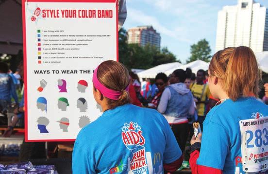 We seek AIDS Run & Walk Chicago-branded swag for 4-6 divisions.