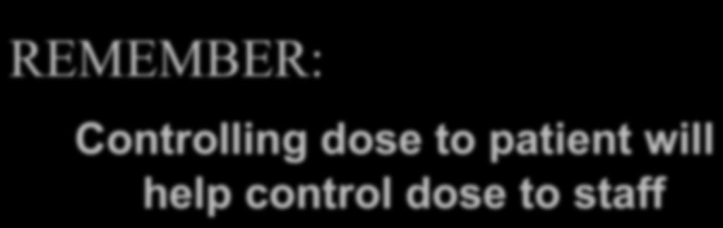 Controlling dose to