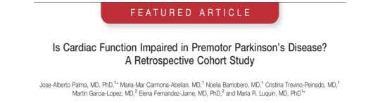 Premotor OH MDJ 2012 Prospective cohort study 14-year follow-up > 5000 adults aged 65 years Premotor OH in 18% of 214 incident PD cases OH in 18% of non-pd controls No evidence of