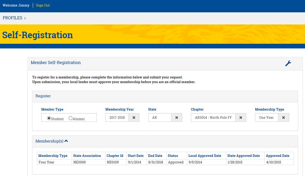 HOW MEMBERS SELF-TRANSFER To self-transfer your existing membership, login to FFA.org, open their FFA Dashboard and select Register My Membership.