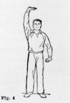 Your left arm should extend to your left side with the first and middle fingers extended (sword fingers). You are aiming up into the sky.