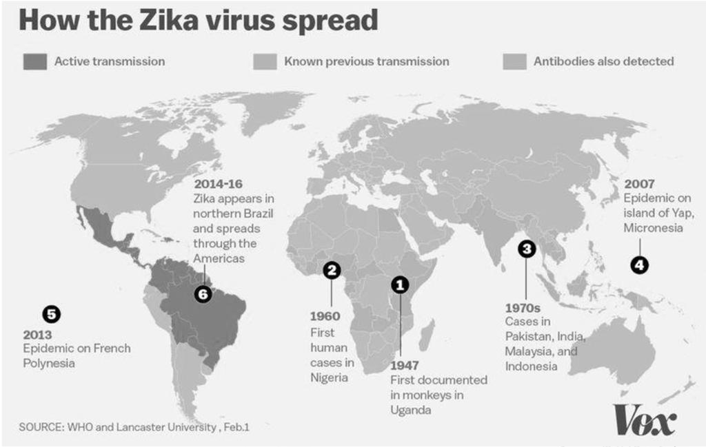 The first human case of Zika virus was identified in 1954 in