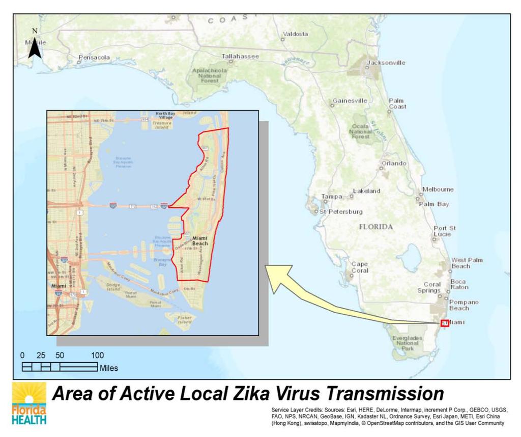 Local Transmission Florida Travel-Related Cases in Florida by County 2016 2017