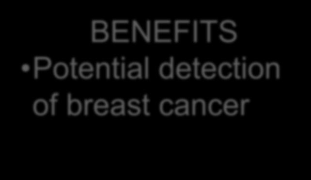 MAMMOGRAPHY BENEFITS Potential