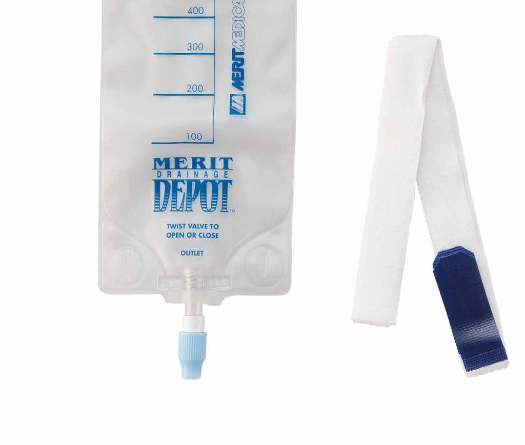 Merit Drainage Depot Drainage Bag with or without Cloth Backing for Patient