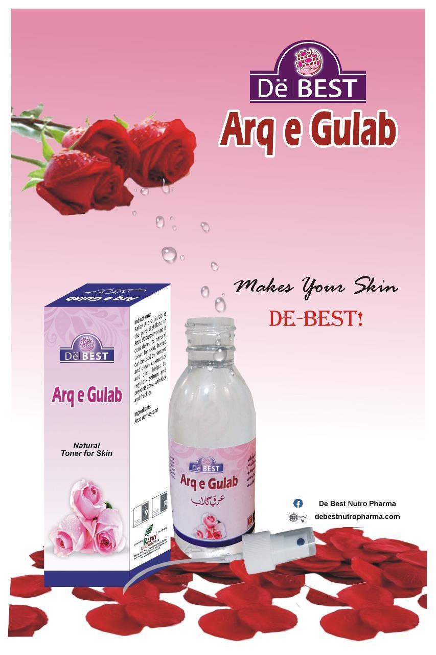 5. De-Best Arq e Gulab It is a pure distillate of Rosa damascene and is considered as natural toner for skin, hence