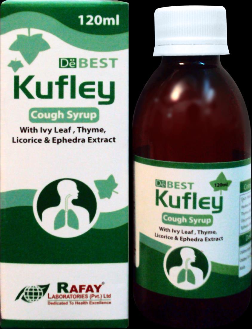 16. De Best Kufley Cough Syrup It contains natural Ivy Leaf extract and is especially formulated to relief chest