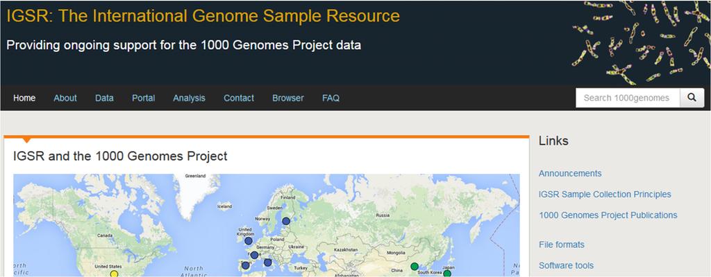 1000 Genomes Project The goal of the 1000 Genomes Project was to find most genetic variants with frequencies of at least 1% in the populations studied.