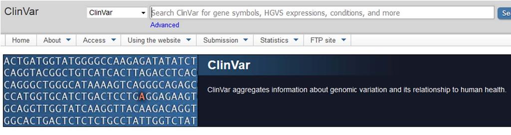 NCBI ClinVar ClinVar is a public archive of reports of the