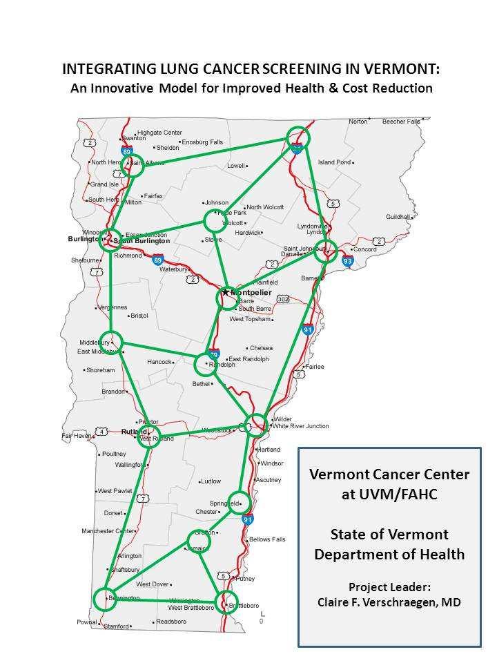 : WHERE 14 Hospitals in Vermont Most / all have CT scan machine capable of LDCT (protocols available) Some have radiologists able /