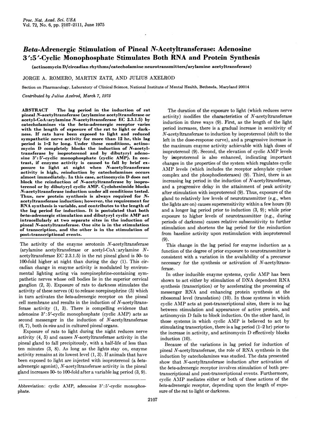 Proc. Nat. Acad. Sci. USA Vol. 72, No. 6, pp.